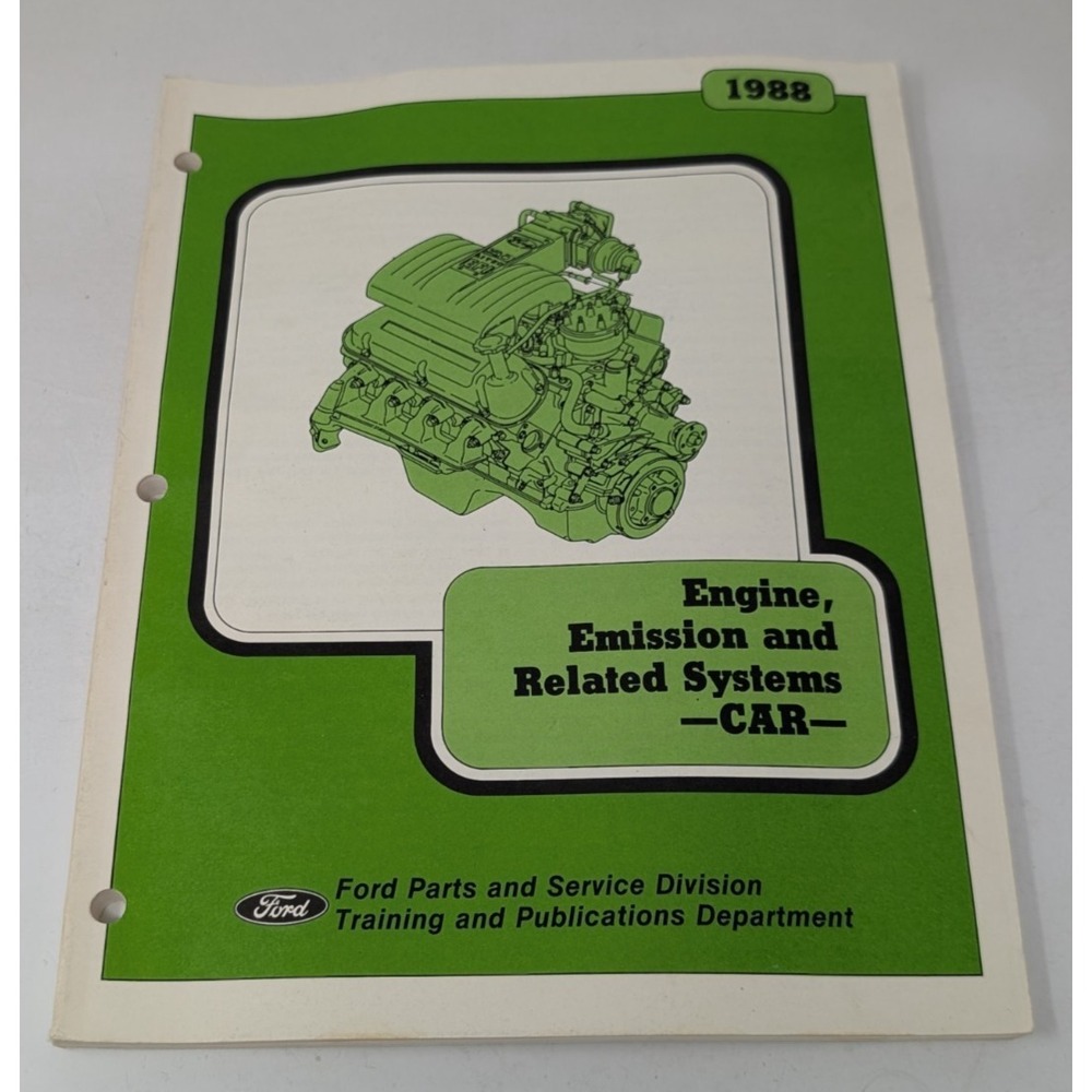 Vintage 1988 Ford Car Engine Emission & Related Systems Service Manual‎ Repair